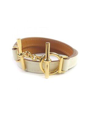 Hermes Croisiere Double Tour Nata Veau Swift Gold Bracelet T2